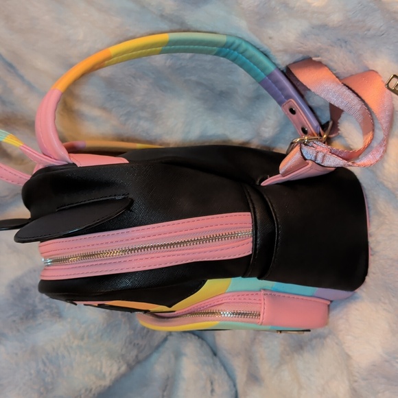 Disney Rainbow Mickey Mouse Pastel Backpack and Wallet Set - Picture 7 of 13